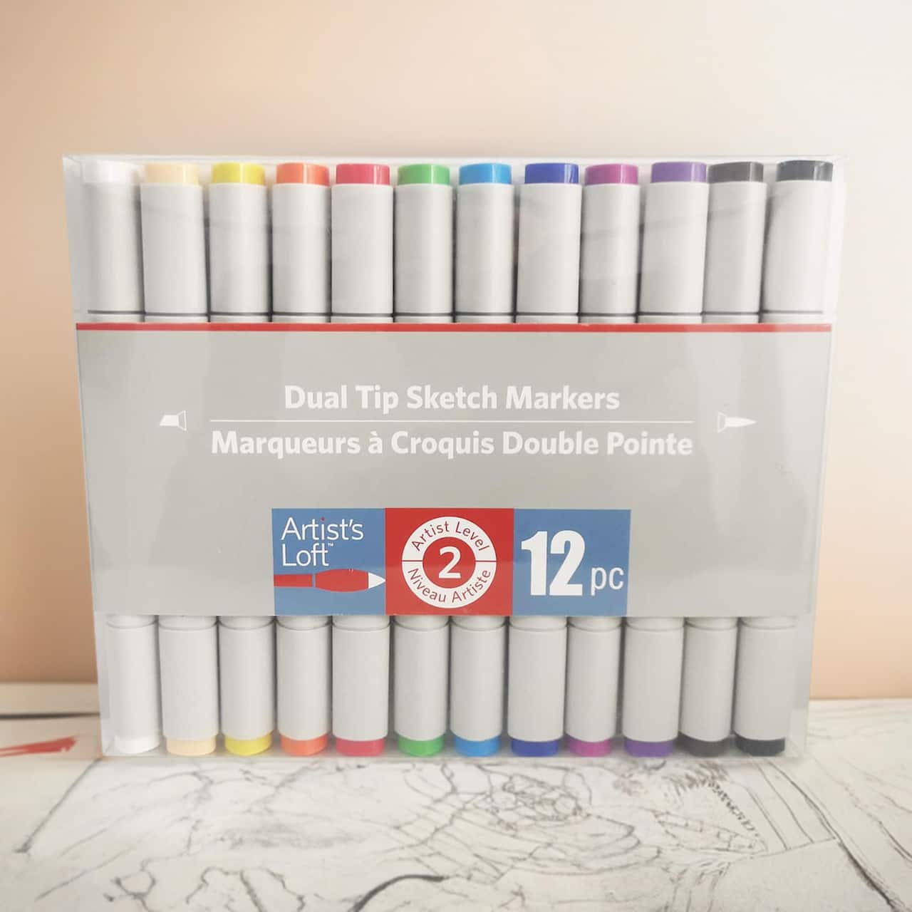 12 Colour Dual Tip Sketch Markers by Artist's Loft™